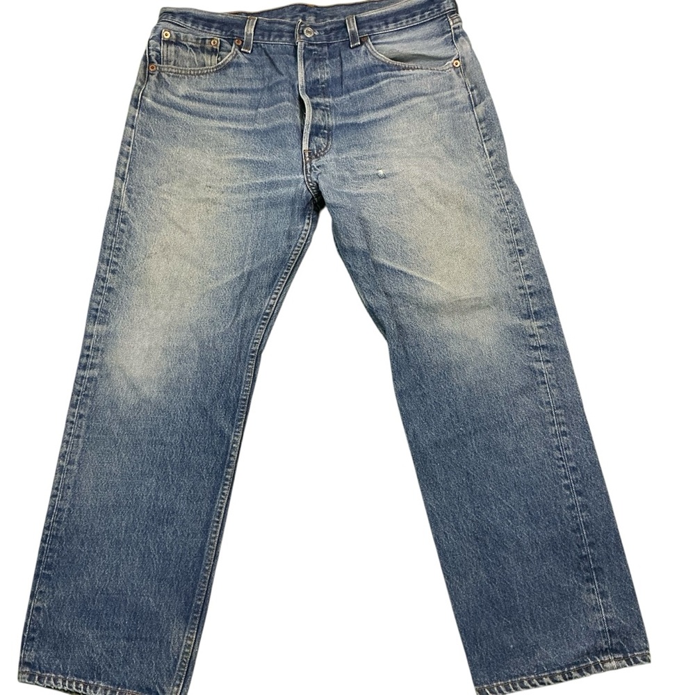 Vintage Levi’s 501XX 90s button fly jeans 34 x 28 medium wash USA made - Picture 7 of 8